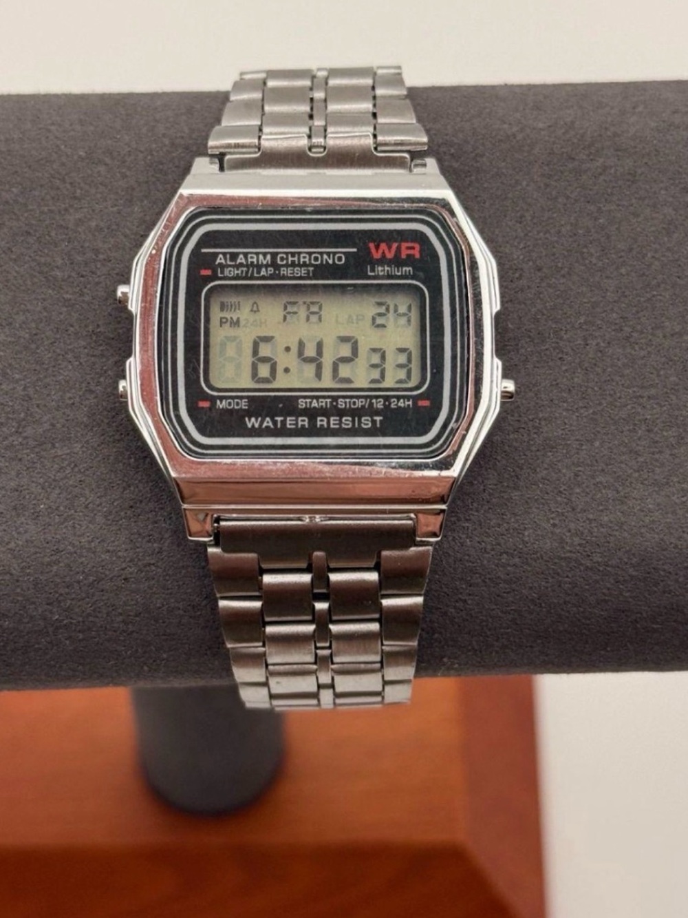 Classic Digital Alarm Chrono Watch - Silver